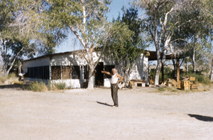 Slide of Frank Buol at his home, 1955