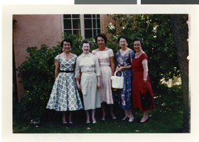 Slide of Maurine Wilson with others, circa 1950 to 1951