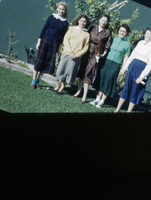 Slide of Maurine Wilson with others, circa 1950s