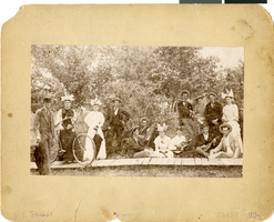 Photograph of Fleming and Ida Hubbard with others, Clark, Missouri, circa late 1800s - early 1900s