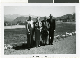 Photograph of Maurine Wilson's extended family members, April 1959