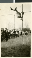 Photograph of Fred Wilson pole vaulting, circa 1915