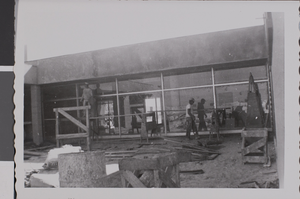 Photograph of Maude Frazier Hall construction, Nevada Southern University, circa 1957