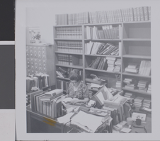 Photograph of library office in Grant Hall, Nevada Southern University, circa 1960-1961