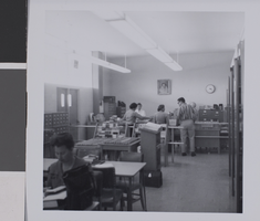Photograph of library office in Grant Hall, Nevada Southern University, circa 1960-1961