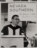 Photograph of first commencement ceremony, Nevada Southern University, 1964