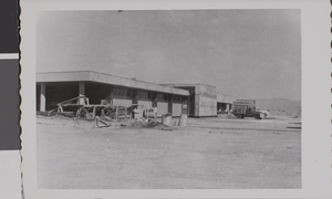 Photograph of Maude Frazier Hall construction, Nevada Southern University, circa 1957