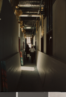 Photograph of a corridor under construction, University of Nevada, Las Vegas, circa 1991-1992