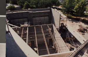 Photograph of construction on Rod Lee Bigelow Health Sciences building, University of Nevada, Las Vegas, circa 1991-1992