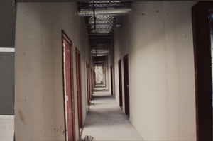 Photograph of a corridor under construction, University of Nevada, Las Vegas, circa 1991-1992