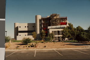 Photograph of the Rod Lee Bigelow Health Sciences building, University of Nevada, Las Vegas, October 4, 1991
