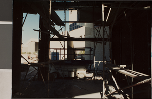 Photograph of building lobby under construction, University of Nevada, Las Vegas, circa 1991-1992