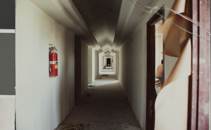 Photograph of the second floor health scineces building under construction, University of Nevada, Las Vegas, circa 1991-1992