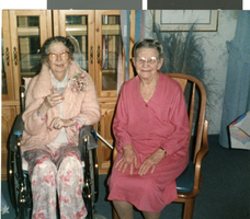 Photograph of Maurine Wilson on her 92nd birthday, March 11, 1990