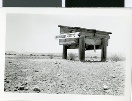 Photograph of a sign at Scotty's Castle in Death Valley, California, circa 1930s to 1970s