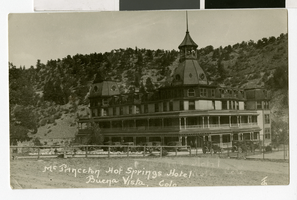 Photographs of buildings in Colorado, Utah, and possibly Las Vegas, circa early 1900s