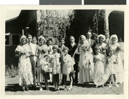 Photograph of a wedding party, circa late 1930s