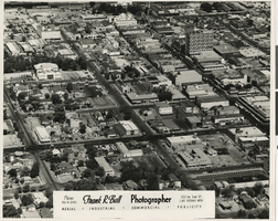 Aerial photograph of downtown, Las Vegas, circa 1950s