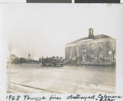 Photograph of Main Street fire, Tonopah, Nevada, 1968