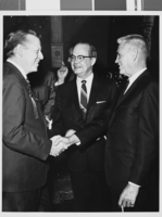 Photograph of Mayor Oran K. Gragson and other attendees of the International Exposition of Flight and General Aviation Conference, circa 1960s