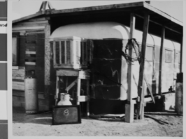 Photograph of a shack house in West Las Vegas, located between Van Buren Avenue and the North Project Boundary, and H and J Streets, Las Vegas, Nevada, October, 1957