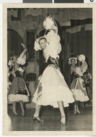 Photograph of Valda Boyne Esau and other showgirls in the Lido at Stardust Hotel, Las Vegas, October 1958