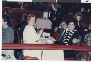 Photograph of Valda Boyne Esau and Esper Esau with Sylvia Harris at the closing of the Lido, Stardust Hotel, Las Vegas, February 1, 1991.
