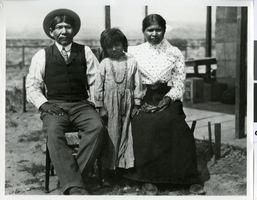 Photograph of a Paiute/Shoshone family, Pahrump Valley, Nevada, circa 1880s-1910s