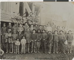 Photograph of a group of miners, Nevada, circa 1900s