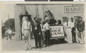 Photograph of men standing outside Rainbow Club, Las Vegas, circa 1930s