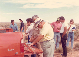 Photograph of Jay Sarno at a golfing event, 1970s