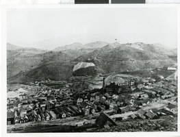 Aerial photograph of Virginia City, Nevada, 1870-1875