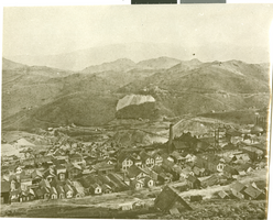 Aerial photograph of Virginia City, Nevada, 1870-1875