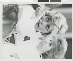 Photograph of Myrna Williams and Jan Tyler listening to Gloria Steinem at the Nevada Women's Conference in Las Vegas (Nev.), June 18, 1977