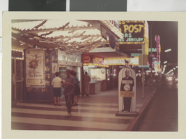 Photograph of the Fremont Theatre marquee advertising "The Birds," Las Vegas (Nev.), 1963