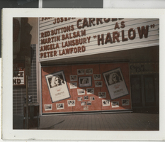 Photograph of the Fremont Marquee advertising "Harlow," Las Vegas (Nev.), 1965