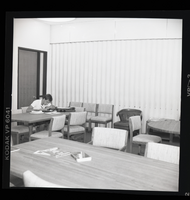 Negative of the interior of the Honors Lounge at the University of Nevada, Las Vegas (Nev.), circa 1987