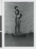 Photograph of topless showgirl, Las Vegas (Nev.), 1957-1960s