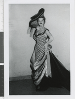 Photograph of a showgirl backstage, Las Vegas (Nev.), 1957-1960s