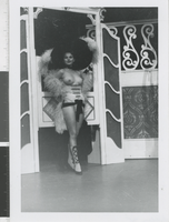 Photograph of topless showgirl onstage, Las Vegas (Nev.), 1957-1960s
