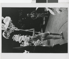 Photograph of nude showgirls and male dancer posing onstage, Las Vegas (Nev.), 1957-1960s
