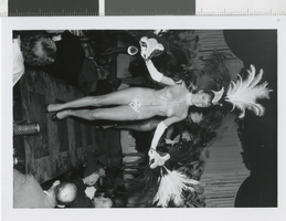Photograph of topless showgirls performing on stage, Las Vegas (Nev.), 1957-1960s