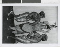 Photograph of dancers in costumes, Dunes Hotel, Las Vegas (Nev.), 1957-1960s