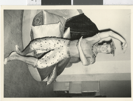 Photograph of a male dancer wearing Arabian costume, Dunes Hotel, Las Vegas (Nev.), 1957-1960s