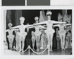 Photograph of showgirls on stage, Las Vegas (Nev.), 1957-1960s