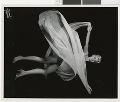 Photograph of showgirl in dress, Las Vegas (Nev.), 1957-1960s