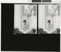 Photograph of showgirl in a backless costume, Las Vegas (Nev.), 1957-1960s