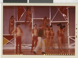 Photograph of Minsky's Burlesque dancers in rehearsal,  December, 1969