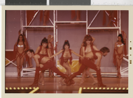 Photograph of Minsky's Burlesque dancers in rehearsal,  December, 1969