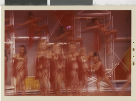Photograph of Minsky's Burlesque dancers in rehearsal,  December, 1969